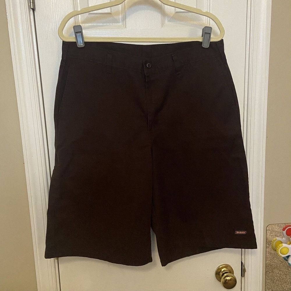 Dickies Men's 36x13" Flat Front Loose Fit Multi Pocket Skater Work Shorts Brown